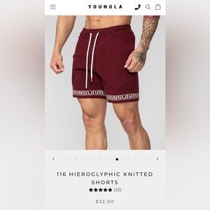 YoungLa 116 Hieroglyphics knitted mens med shorts